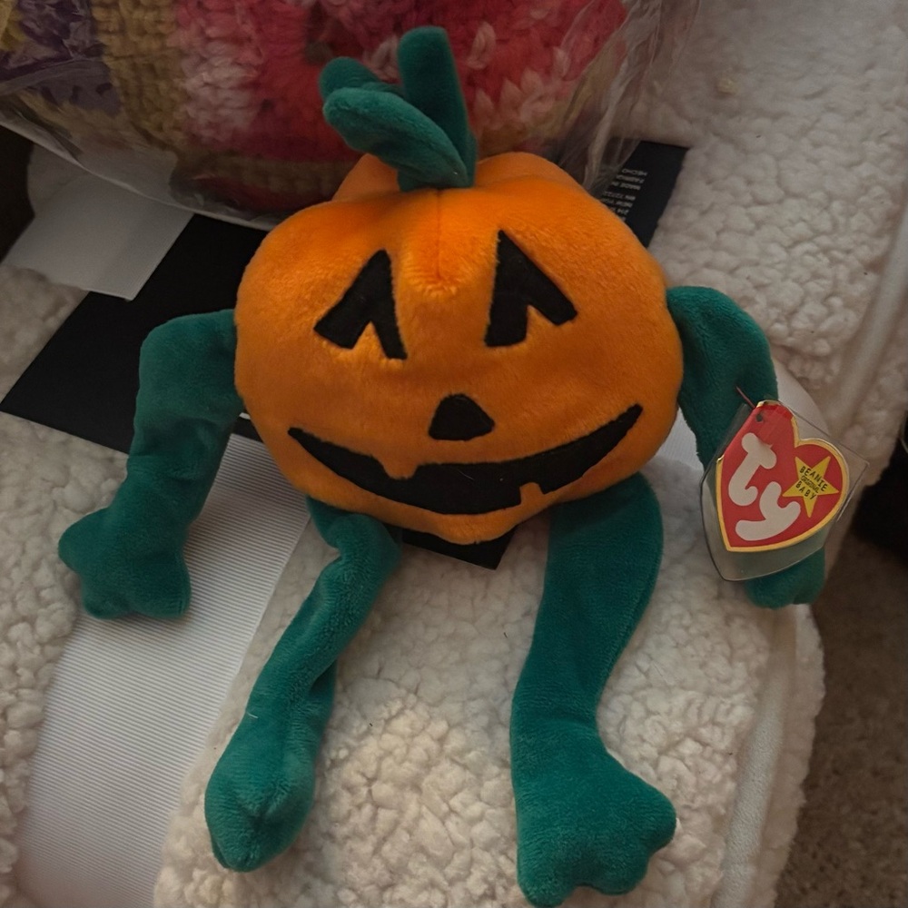 Ty Halloween Pumpkin Beanie Baby NWT